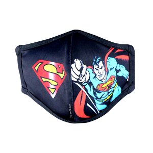 Cornells Face Mask Small For Kids Superman Design C Black