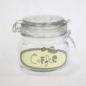 Orchid Sq Glass Canister Coffee 500Ml - Sg1933-Coffee - Sg1933-Coffee