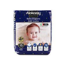 Alokozay Premium Baby Diaper - Size 4+ -  15 Pcs