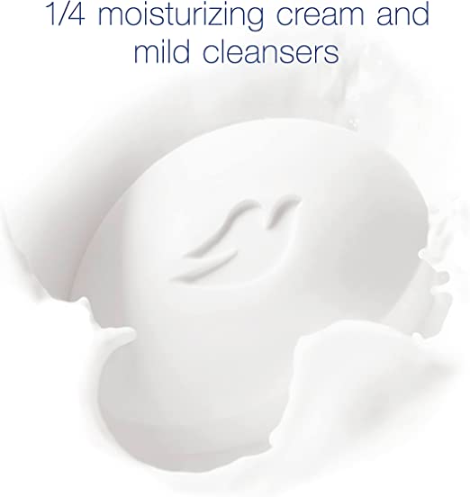 Dove Moisturising Soap Bar Nourishing formula for all skin types, Original, With ¼ moisturising cream, 160g - Image 2