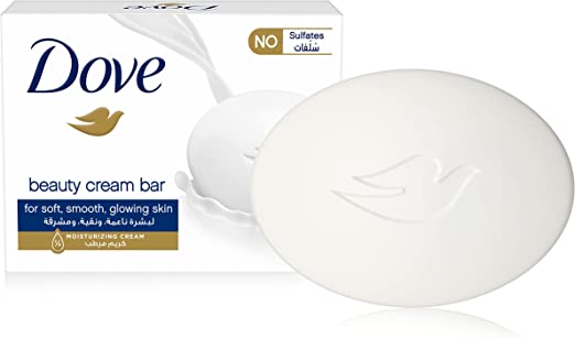 Dove Moisturising Soap Bar Nourishing formula for all skin types, Original, With ¼ moisturising cream, 160g