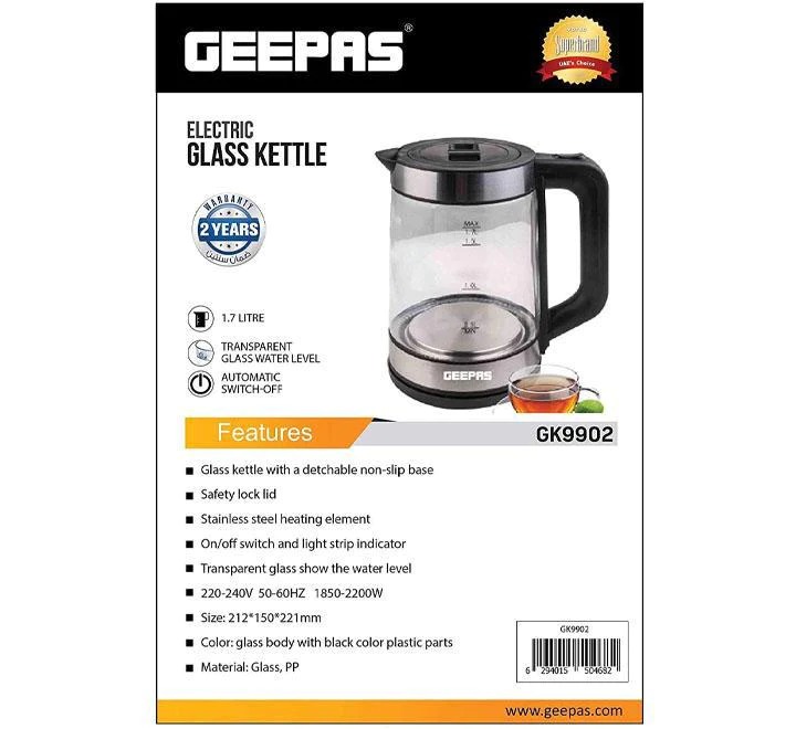Geepas 1.7 Liter Glass Electric Kettle - Image 2