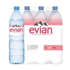 6 pcs of Evian Water 1.5ltr