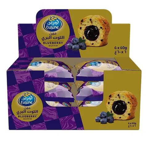 6 pcs of Almarai Lusine Blueberry Muffin 60g