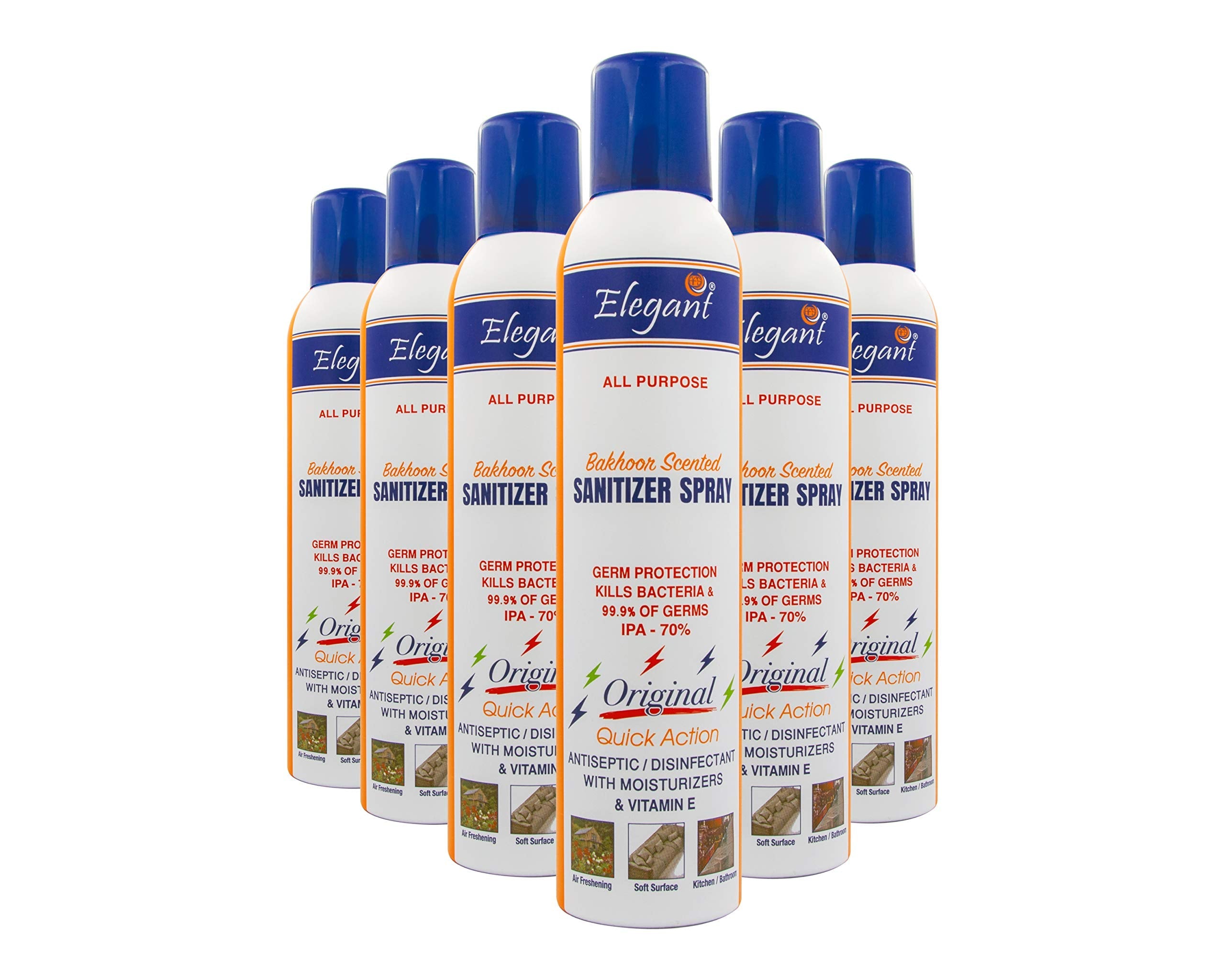 Elegant All purpose Bakhoor scented Sanitizer Spray 300 ml - 6 pcs