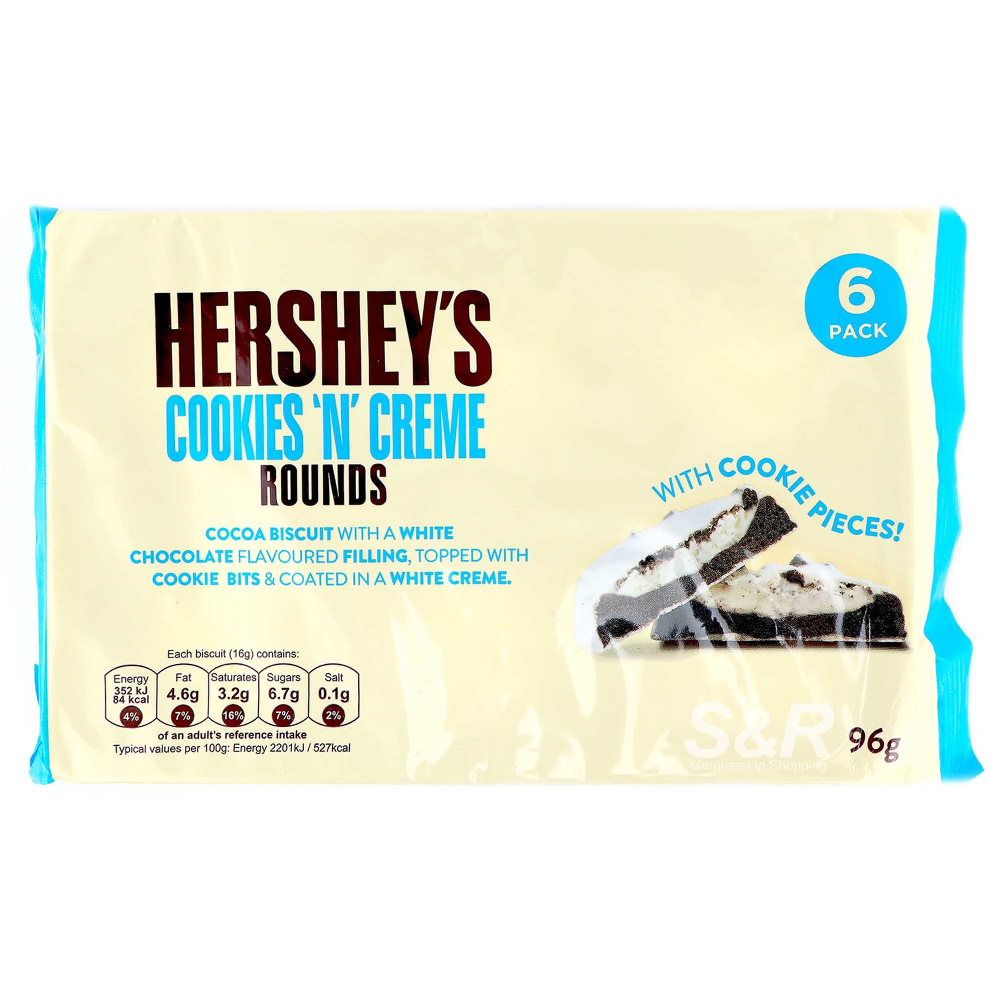 Hersheys Cookies&Cream Rounds 6psc