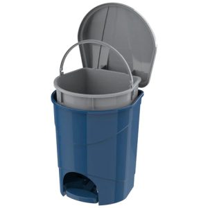 Cosmoplast Pedal Bin 10L W/Inn-Pearl Grey IFHHXX312PD