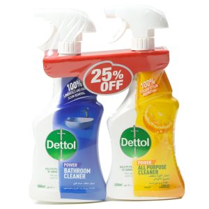 Dettol power bathroom cleaner 500ml + all purpose cleaner 500 ml -12 pcs