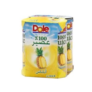 Dole Pineapple Juice 250ml - 4pcs