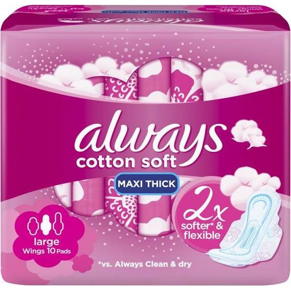 Always cotton soft maxi-10 pads