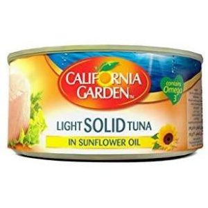 Califorana garden light solid tuna in sunflower oil 185gm