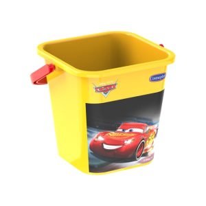 Cosmoplast DISNEY PIXAR CARS SQUARE SAND BUCKET 3 LITERS WITH HANDLE