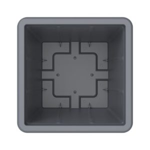 Cosmoplast 45L CEDARGRAIN SQUARE PLANTER WITH TRAY