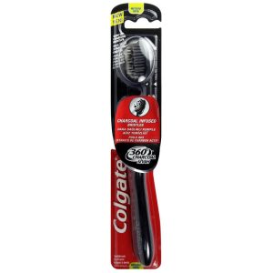 Colgate 360 charcoal infused toothbrush - medium