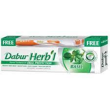 Dabur herbl basil toothpaste with brush 150g