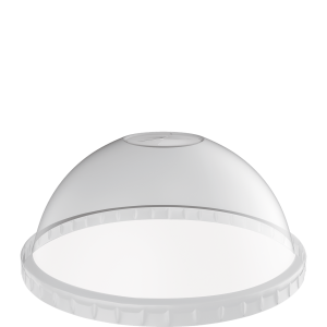 Cosmoplast 90 MM PACK OF 50 DOME LIDS FOR 12, 14 OZ CLEAR PLASTIC CUPS