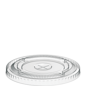 Cosmoplast 97 MM PACK OF 50 FLAT LIDS FOR 16 OZ CLEAR PLASTIC CUPS