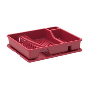 Cosmoplast DELUXE PLASTIC DISH RACK WITH DRAINER