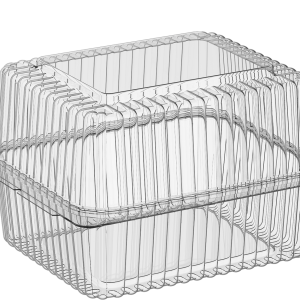 Cosmoplast 71 OZ PACK OF 10 HINGED DOME PLASTIC CONTAINERS