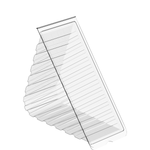 Cosmoplast DOUBLE CLUB SANDWICH PLASTIC CONTAINERS PACK OF 25