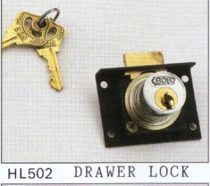 Drawer lock size. 2 no. hl502 c