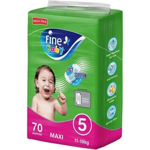 Fine baby fast sorption, size 5, maxi, 11-18 kg, mega pack, 70