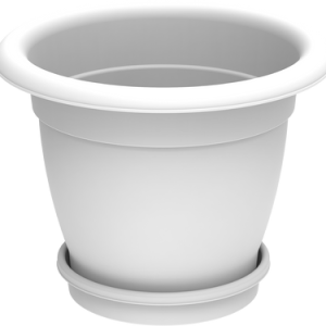 Cosmoplast 20" ROUND FLOWERPOT WITH TRAY