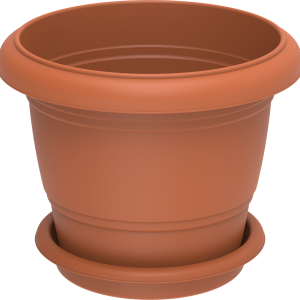 Cosmoplast 24" ROUND FLOWERPOT WITH TRAY
