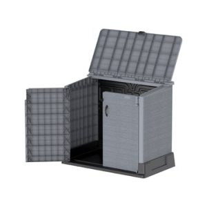 Cosmoplast CEDARGRAIN 1200L SMALL STORAGE SHED WITH FLAT LID