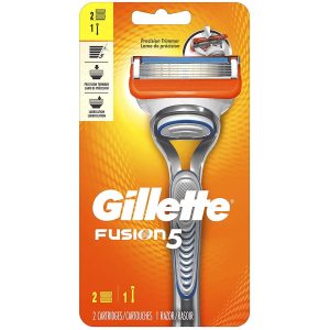 Gillette fusion5 men's razor, handle & 2 blade refills