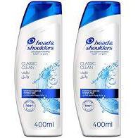 Head & shoulders classic clean anti-dandruff shampoo 400 ml pack of 2