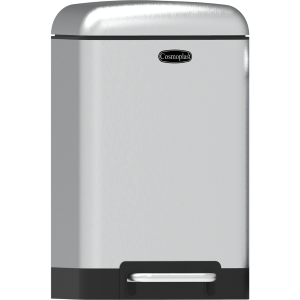 Cosmoplast 12L LUMINA STEEL WASTE BIN WITH PEDAL