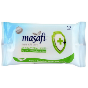 Masafi pure soft care antibacterial wipes10