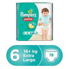 Pampers Pants Diapers, Size 6, Extra Large Size 6 (Pack of 19)