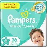 Pampers baby dry maga pack no 6- 36 dipers
