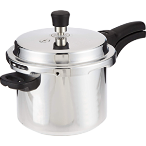 Raj aluminum pressure cooker, silver 10 ltrs