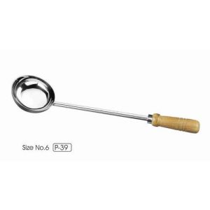 Raj - steel uduppi laddle wooden handle 56.5x17 cm no.6