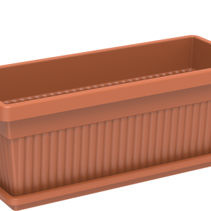 Cosmoplast 18" RECTANGULAR PLANTER WITH TRAY