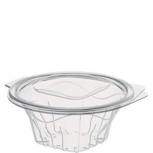 Cosmoplast 16 OZ PACK OF 10 SALAD CONTAINERS WITH HINGED LIDS