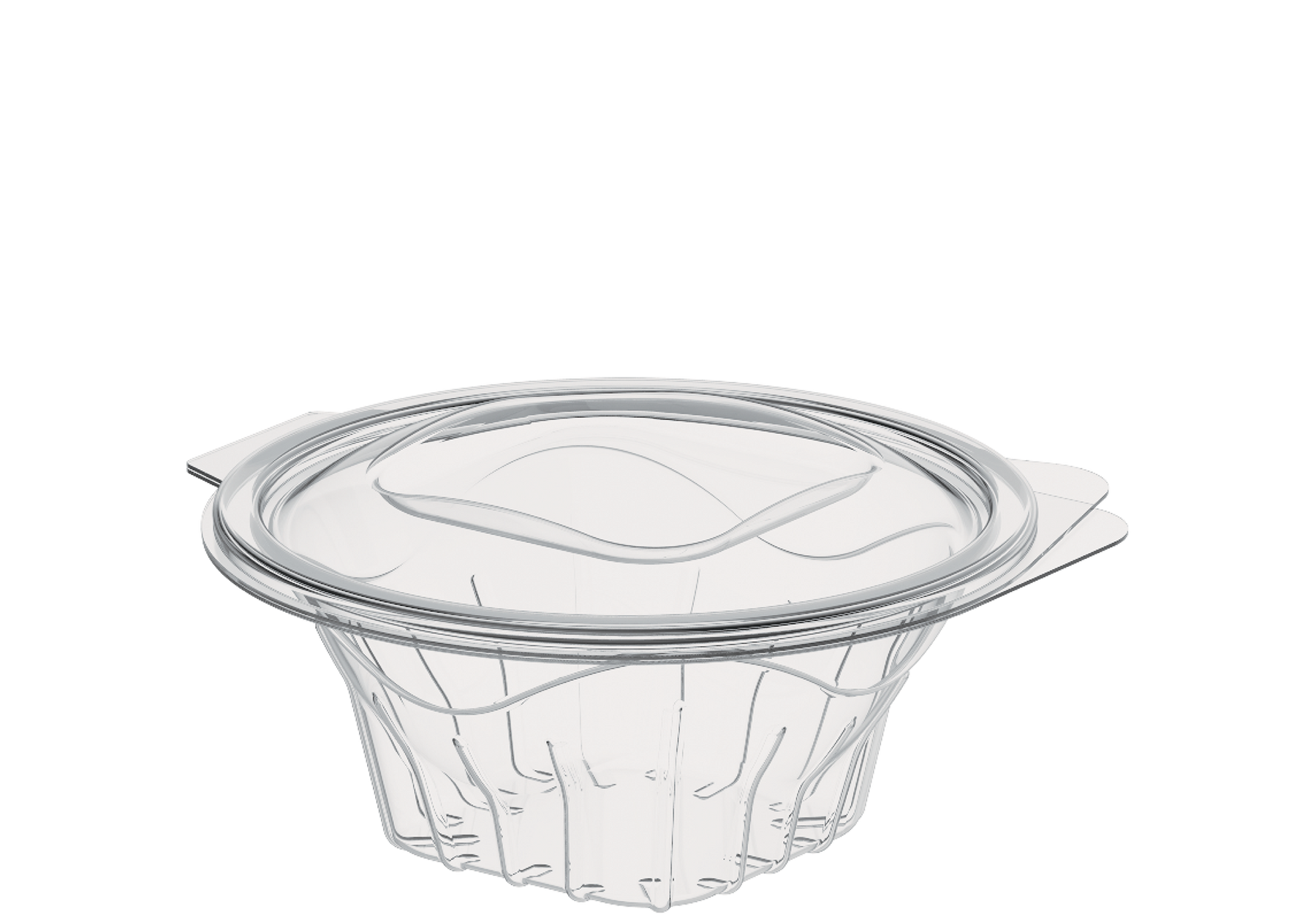 Cosmoplast 24 OZ PACK OF 10 SALAD CONTAINERS WITH HINGED LIDS