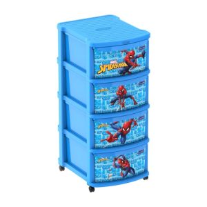 Cosmoplast MARVEL SPIDER-MAN MULTIPURPOSE STORAGE CABINET 4 DRAWERS WITH WHEELS