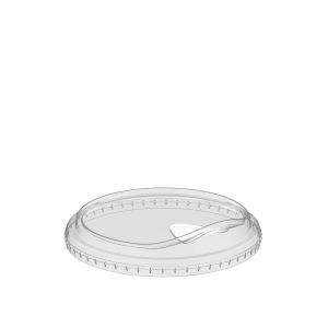 Cosmoplast 82 MM PACK OF 50 STRAWLESS LIDS FOR 8, 10 OZ CLEAR PLASTIC CUPS