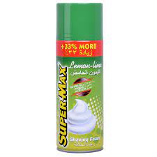 Supermax lemon-lime shaving foam, 400ml