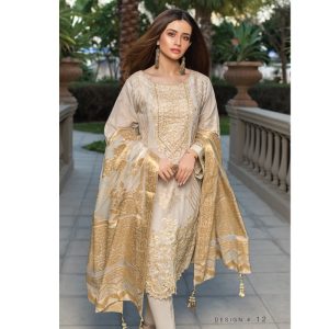Alzohaib Mahiymaan Luxury Lawn D12