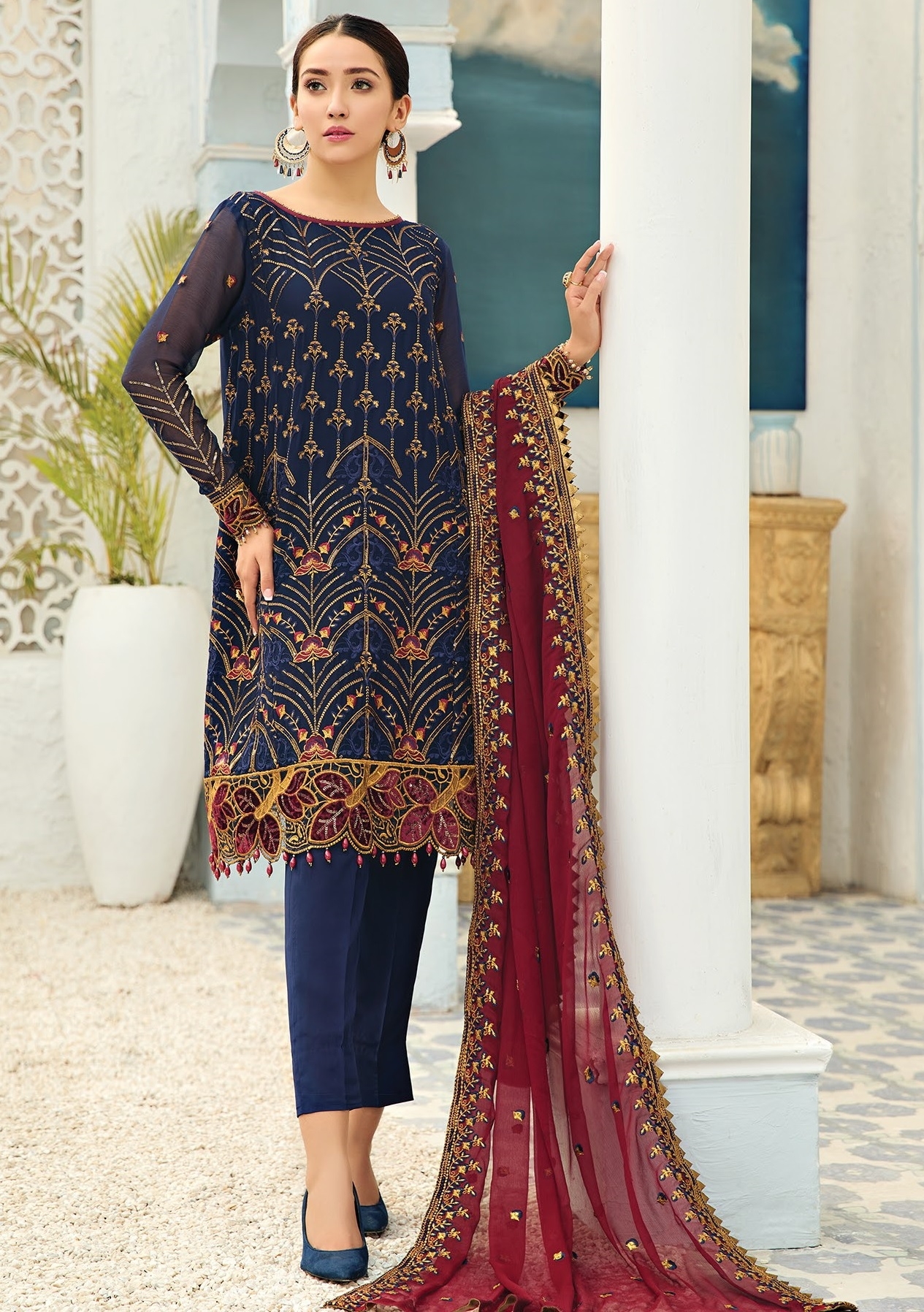 Alizeh Embroidered Chiffon Vol-4 | 1 ? Nightingale - Image 2