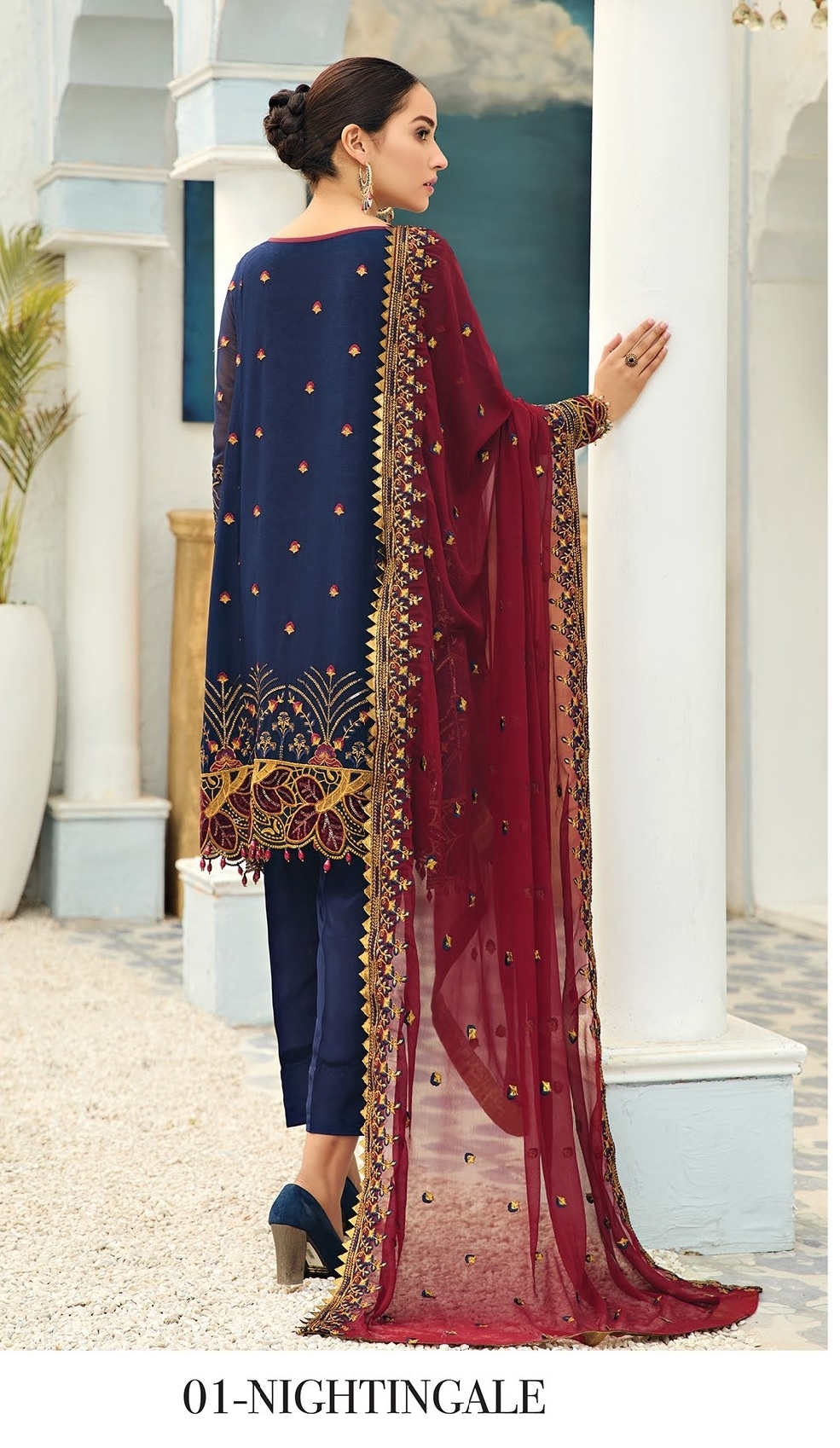 Alizeh Embroidered Chiffon Vol-4 | 1 ? Nightingale - Image 3