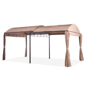 Adjustable tent with wheels & single curtain