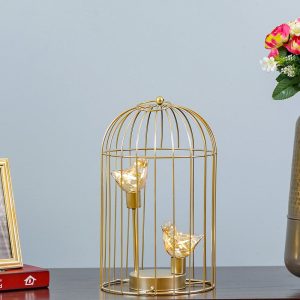 Louis Birds Cage Led Light Gold