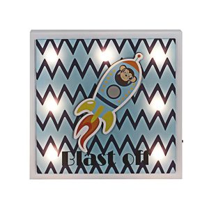 Rosti MDF Plaque With Led Light Blue 22x22cm HO-WG0356BU Kids