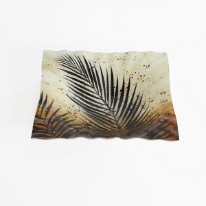 LEAF DECORATIVE RECTANGULAR PLATTER BEIGE 30.48 CM WT7820